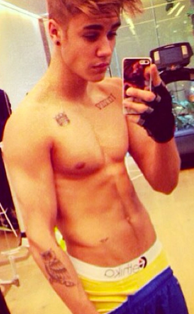 Justin Bieber Posts New Shirtless Pics - E! Online